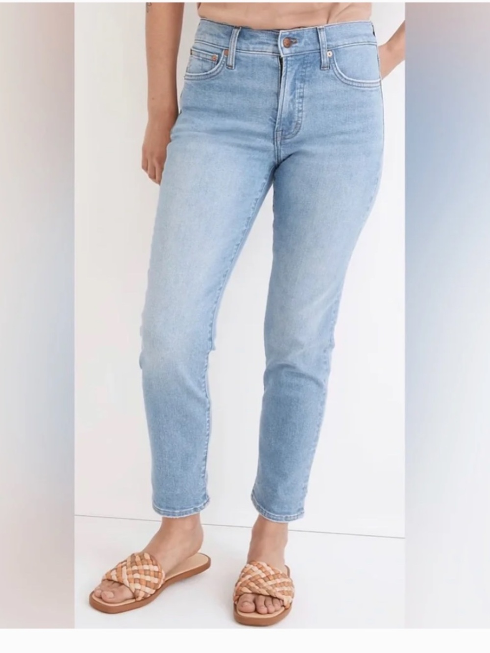 Madewell Mid-Rise Perfect Vintage Jeans Size 28 Light Wash Hemp